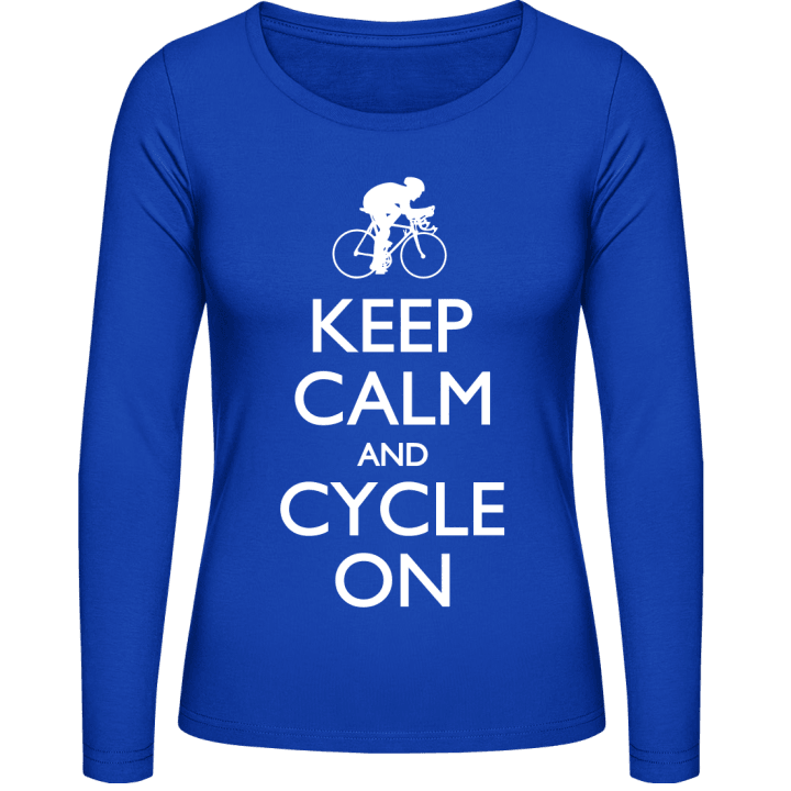 Keep Calm and Cycle on Kvinnor långärmad skjorta contain pic
