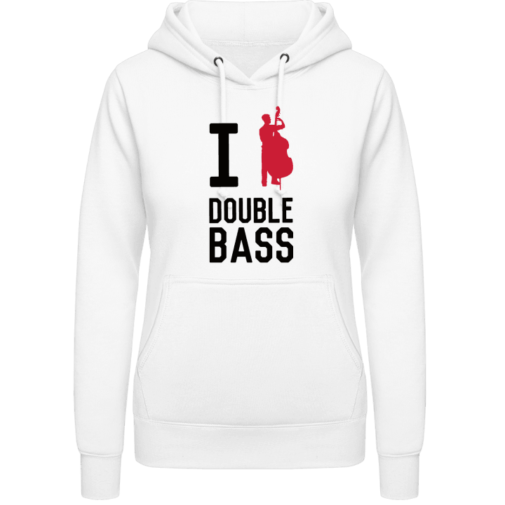I Love Double Bass Sweat à capuche pour femme contain pic