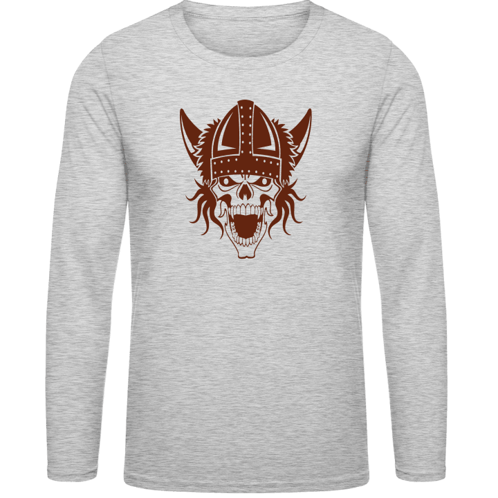 Viking Skull with Helmet Long Sleeve Shirt 0 image