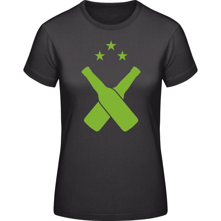 Beer Bottles Crossed Vrouwen T-shirt contain pic
