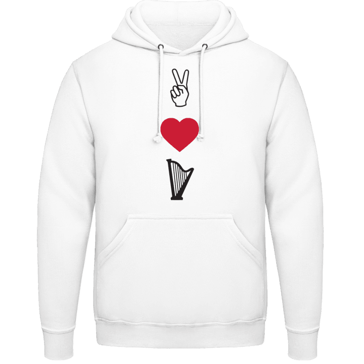Peace Love Harp Playing Hoodie contain pic