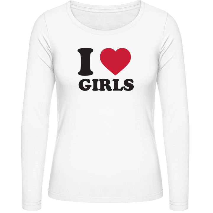 I Love Girls T-shirt à manches longues pour femmes contain pic