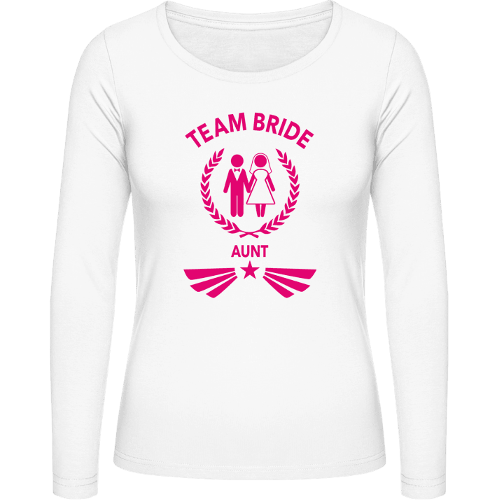Team Bride Aunt Langermet skjorte for kvinner contain pic