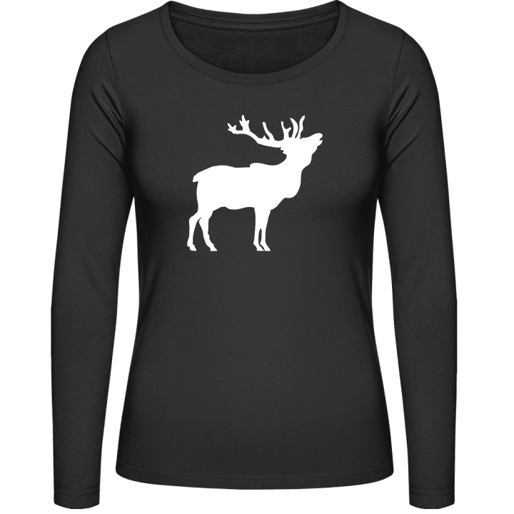 Stag Deer Illustration Vrouwen Lange Mouw Shirt 0 image