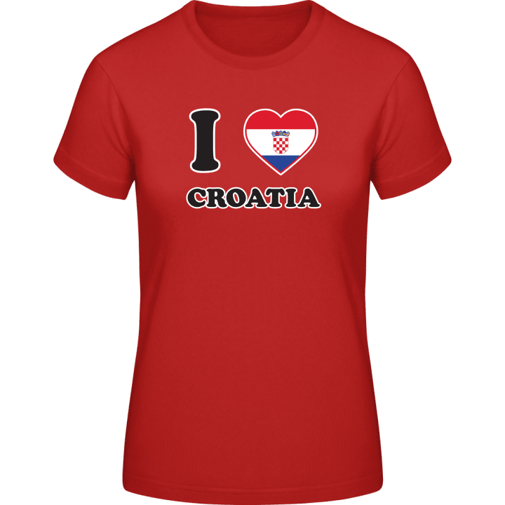 I Love Croatia T-skjorte for kvinner 0 image