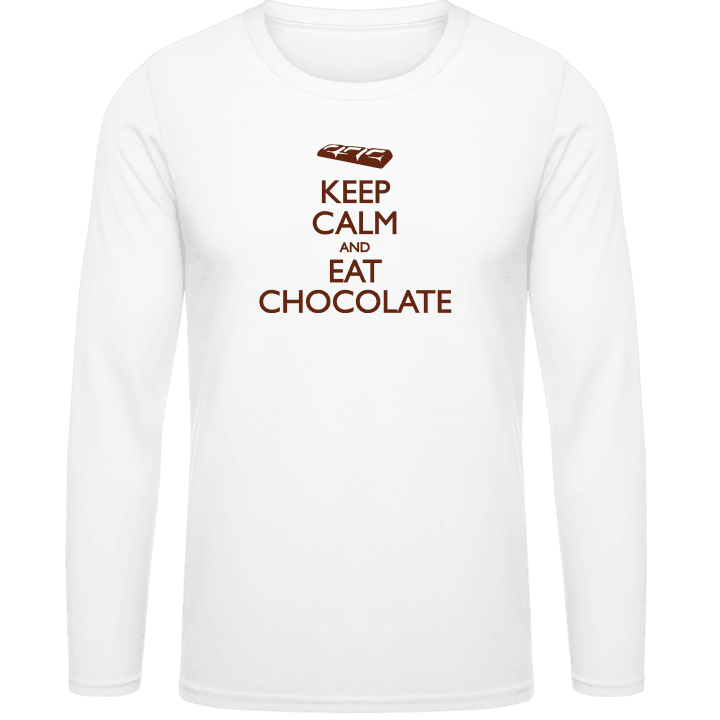 Keep calm and eat Chocolate Langermet skjorte contain pic