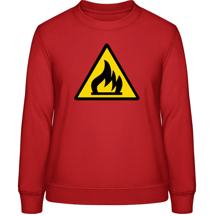 Flammable Warning Vrouwen Sweatshirt contain pic