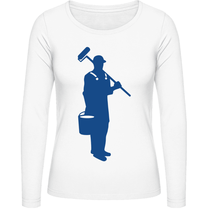 Painter Silhouette Vrouwen Lange Mouw Shirt contain pic
