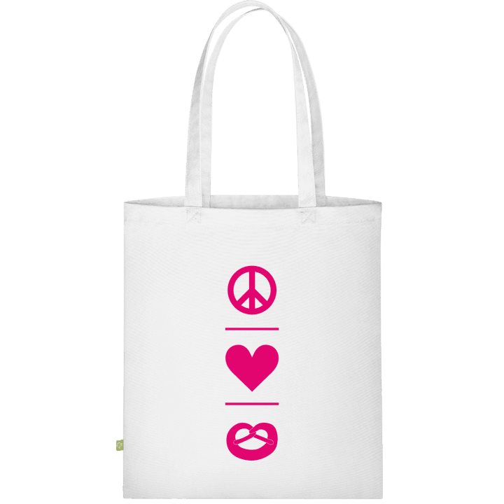 Peace Love Brezel Väska av tyg contain pic