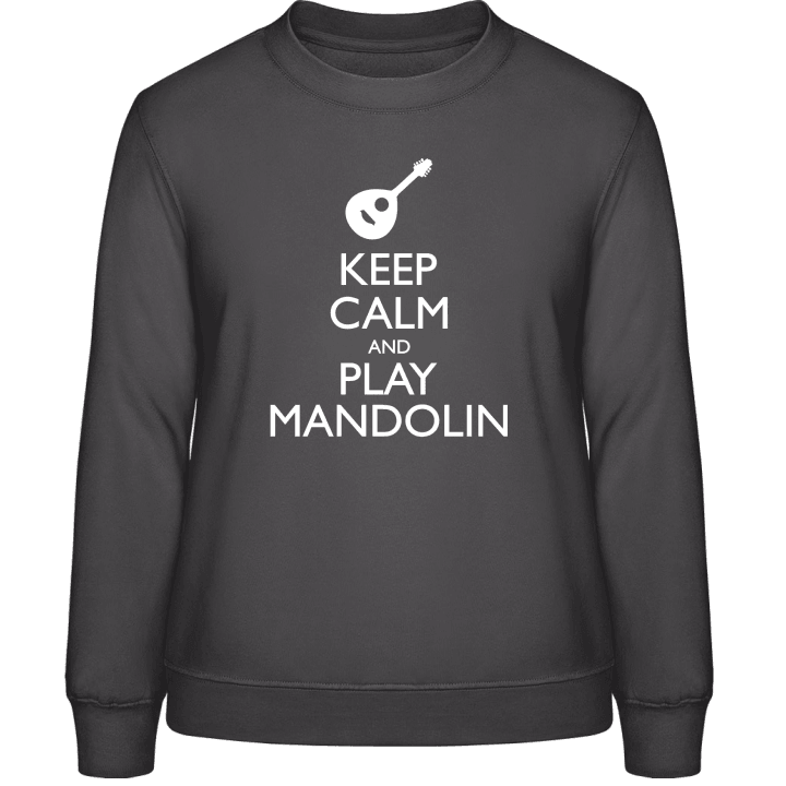 Keep Calm And Play Mandolin Sweatshirt för kvinnor contain pic