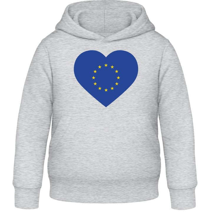 EU Europe Heart Flag Hettegenser for barn contain pic