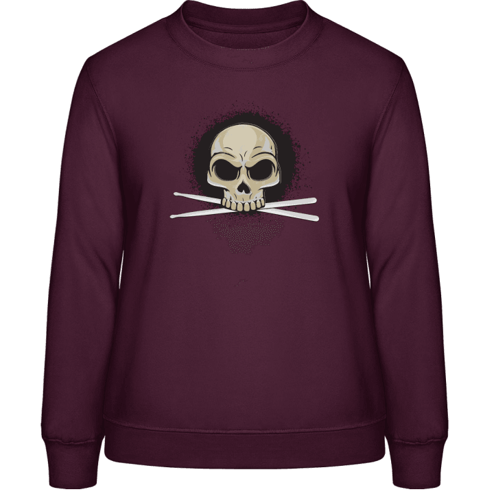 Drummer Skull With Drum Sticks Sweat-shirt pour femme contain pic