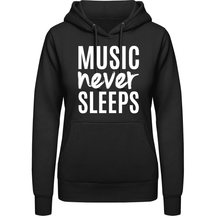 Music Never Sleeps Hoodie för kvinnor contain pic