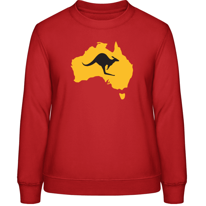 Australian Map with Kangaroo Genser for kvinner contain pic
