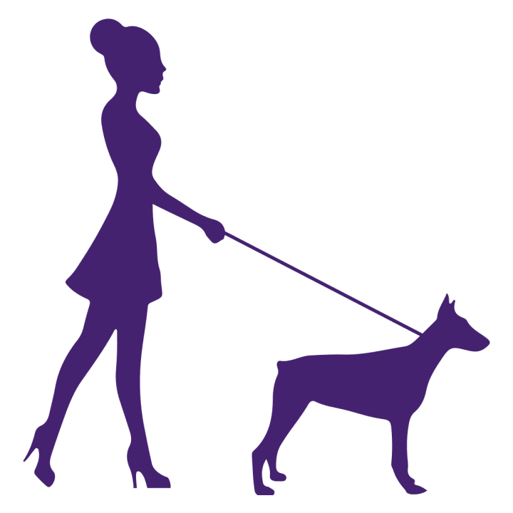 Woman walking the Dog Langermet skjorte for kvinner 0 image