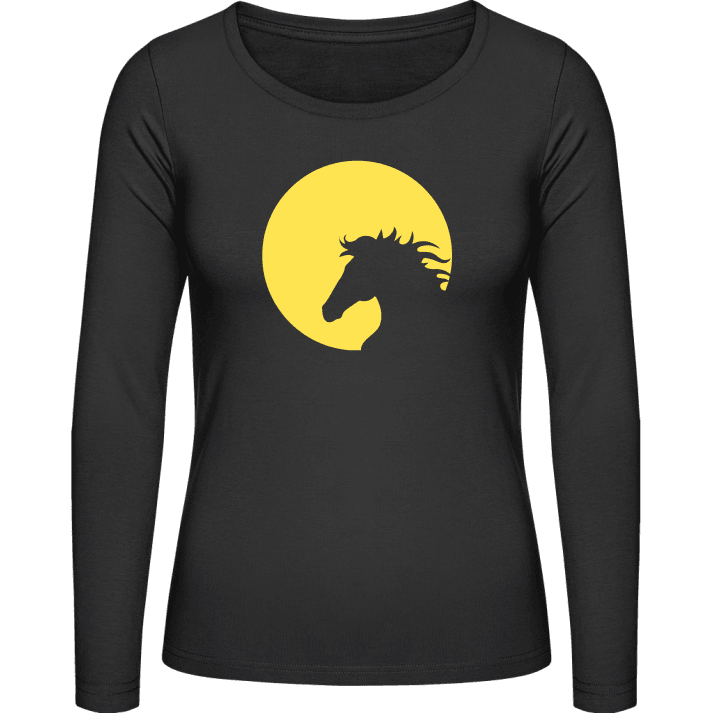 Horse In Moonlight T-shirt à manches longues pour femmes 0 image