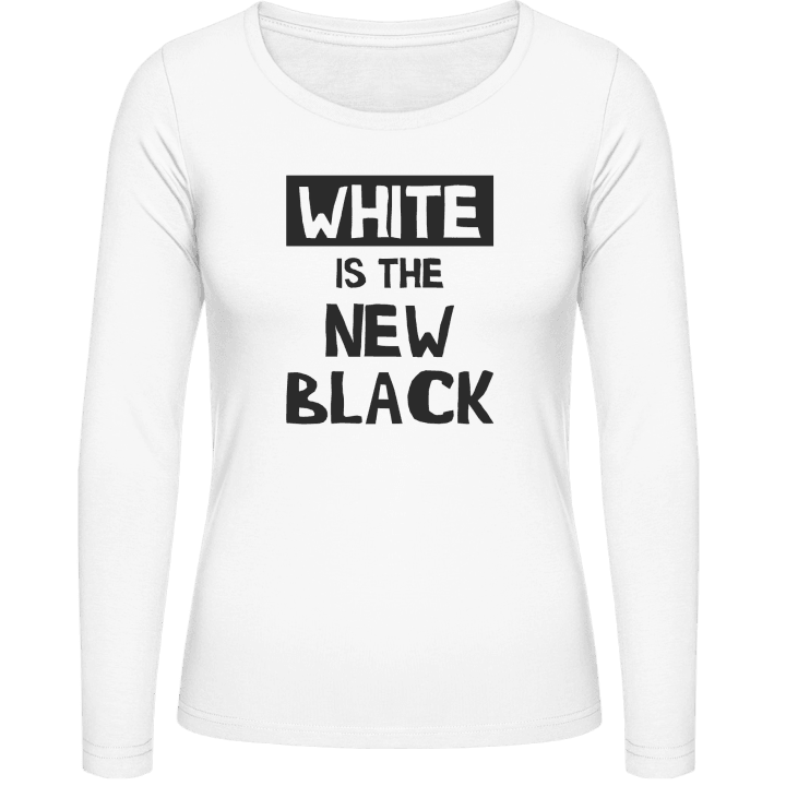 White Is The New Black Slogan Kvinnor långärmad skjorta 0 image