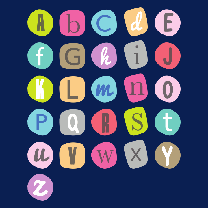 Colored Alphabet Felpa con cappuccio per bambini 0 image