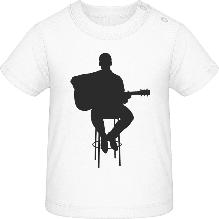 Sitting Guitarist Camiseta de bebé contain pic