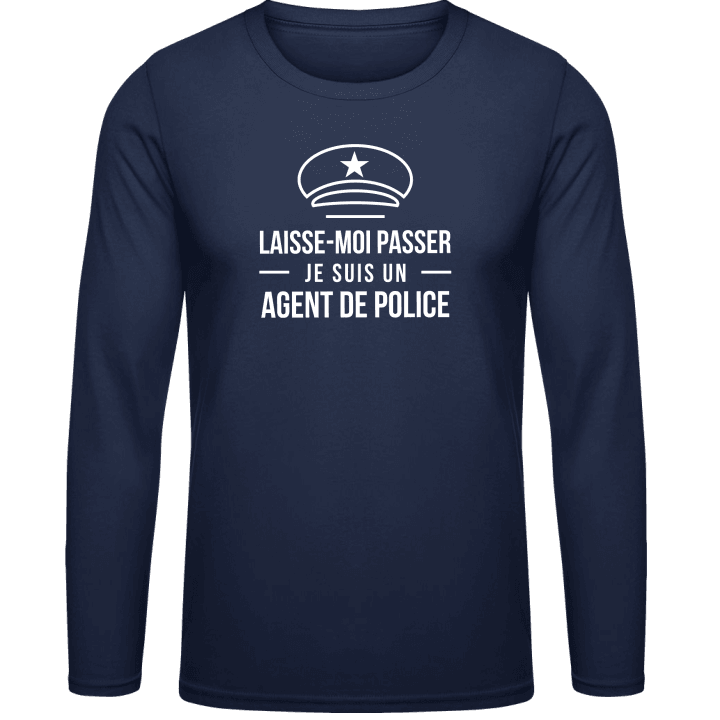 Laisse-Moi Passer Je Suis Un Agent de Police Långärmad skjorta contain pic