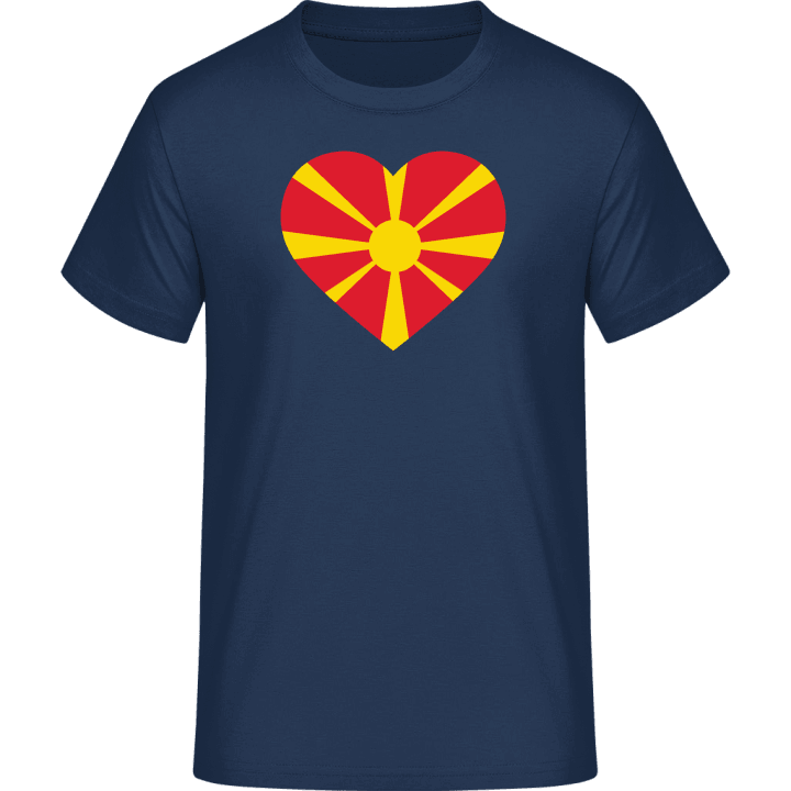 Mazedonien Herz Flagge T-Shirt 0 image