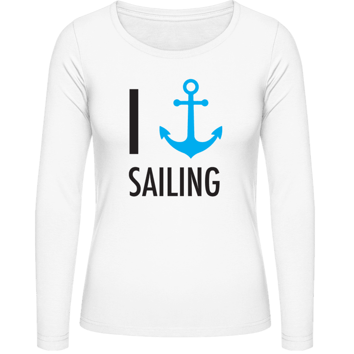 I heart Sailing Langermet skjorte for kvinner contain pic