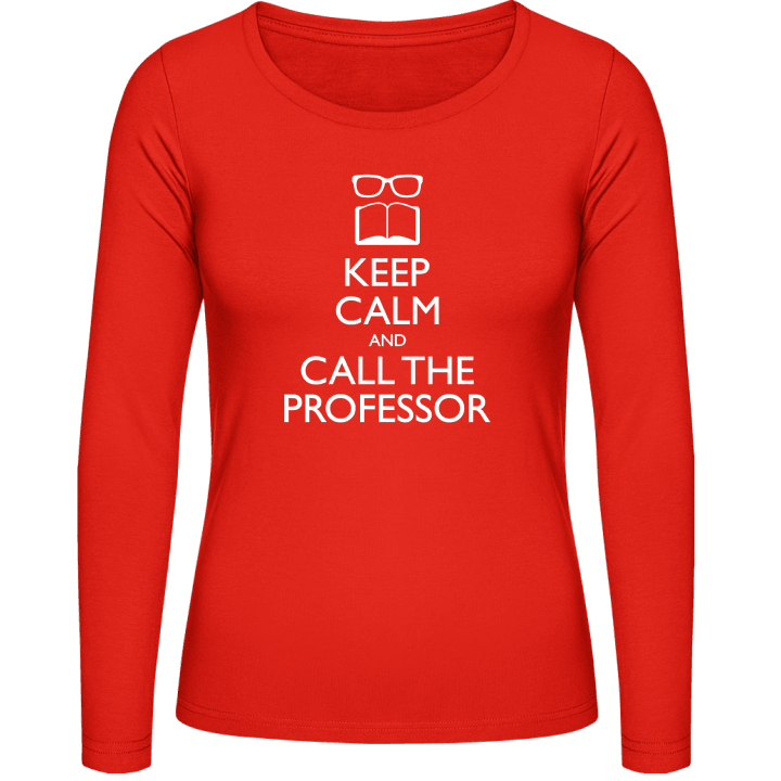 Keep Calm And Call The Professor Langermet skjorte for kvinner 0 image