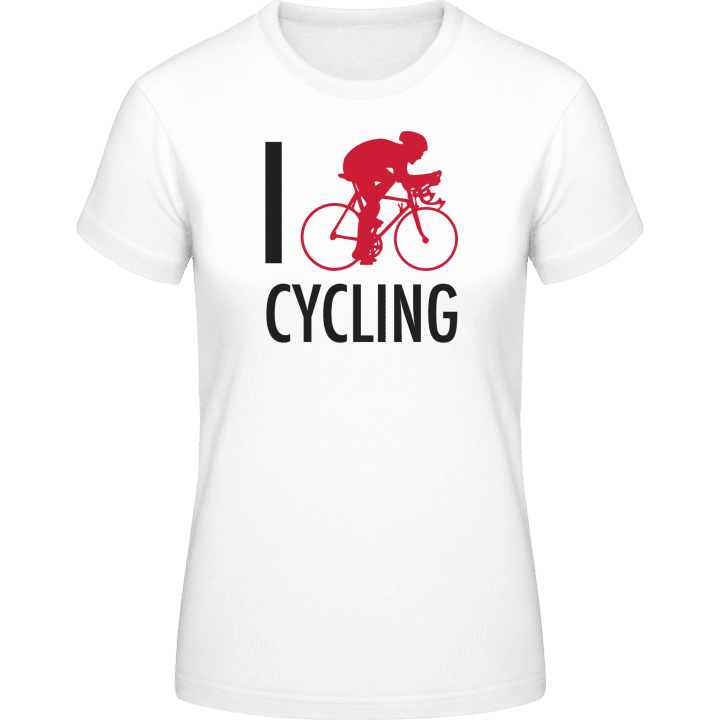 I Love Cycling Frauen T-Shirt contain pic