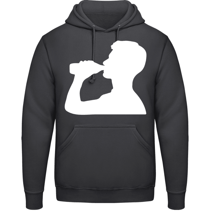 Beer Drinking Silhouette Sudadera con capucha contain pic
