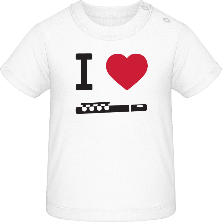 I Heart Flute T-shirt för bebisar 0 image