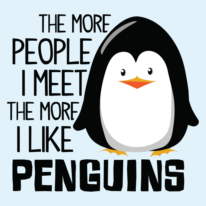 The More People I Meet The More I Like Penguins Hættetrøje til børn 0 image