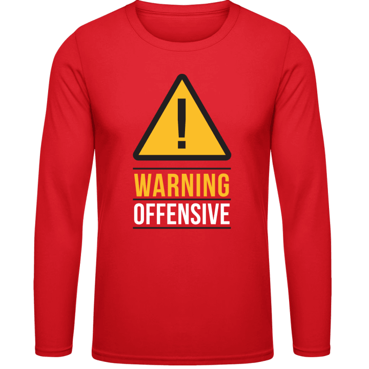 Warning Offensive T-shirt à manches longues contain pic