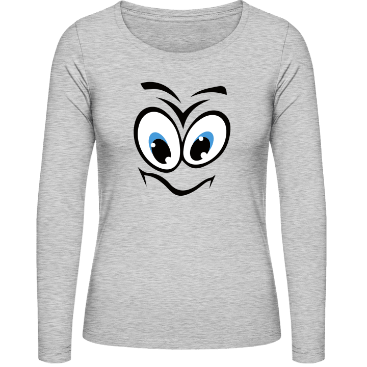 Smiley Character Langermet skjorte for kvinner contain pic