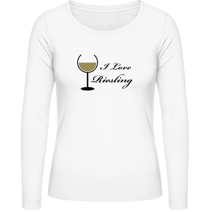 I Love Riesling Langermet skjorte for kvinner contain pic