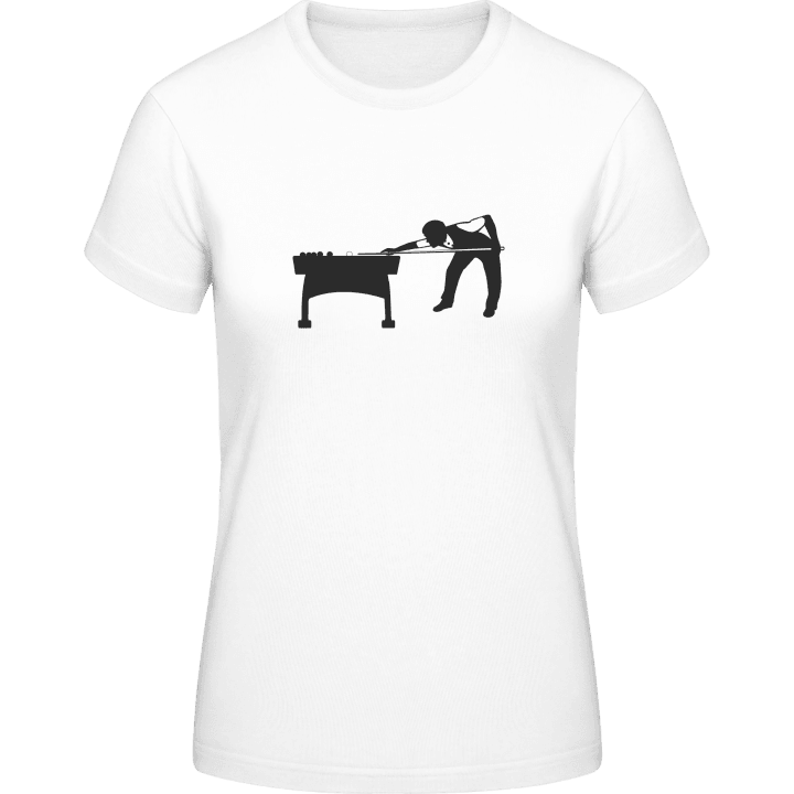 Billiards Player Silhouette Frauen T-Shirt contain pic