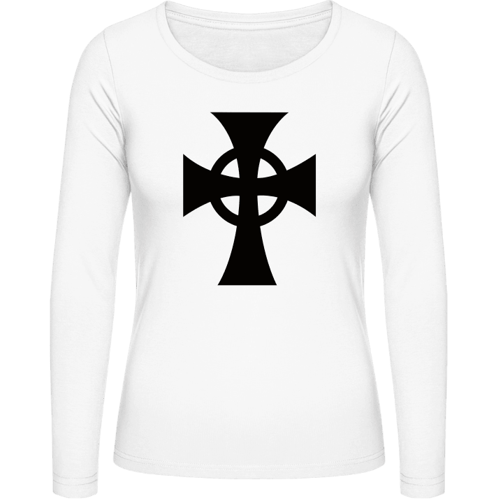 Celtic Irish Cross Langermet skjorte for kvinner contain pic
