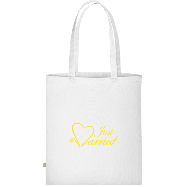 Just Married Heart Logo Stoffen tas contain pic