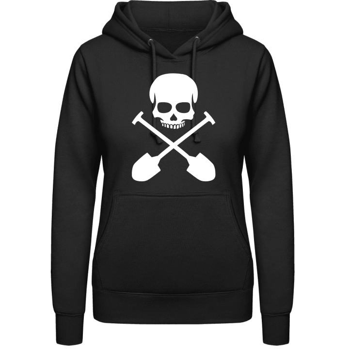 Shoveling Skull Vrouwen Hoodie contain pic