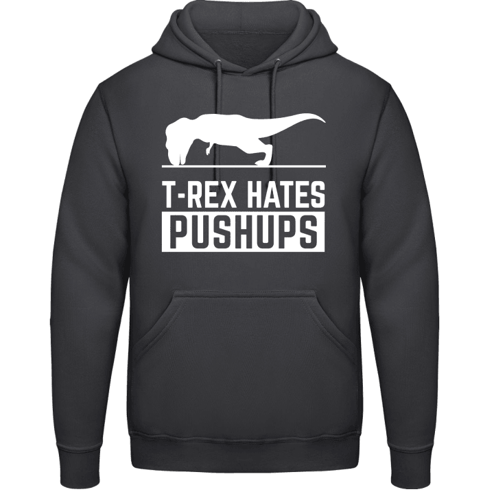 T-Rex Hates Pushups Funny Felpa con cappuccio contain pic
