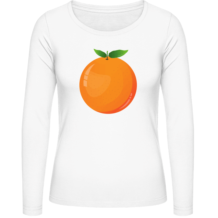 Orange Vrouwen Lange Mouw Shirt contain pic