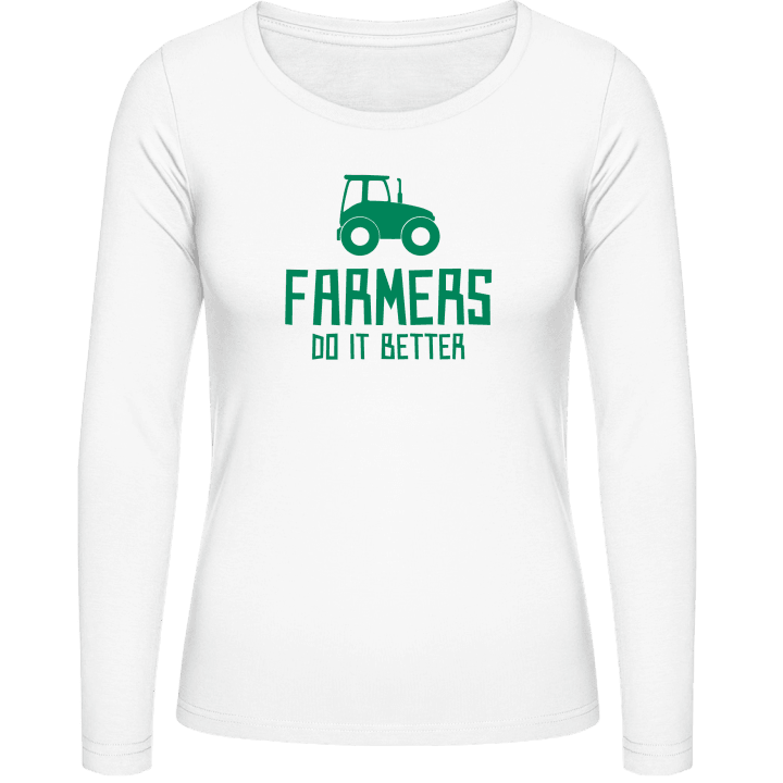 Farmers Do It Better T-shirt à manches longues pour femmes contain pic