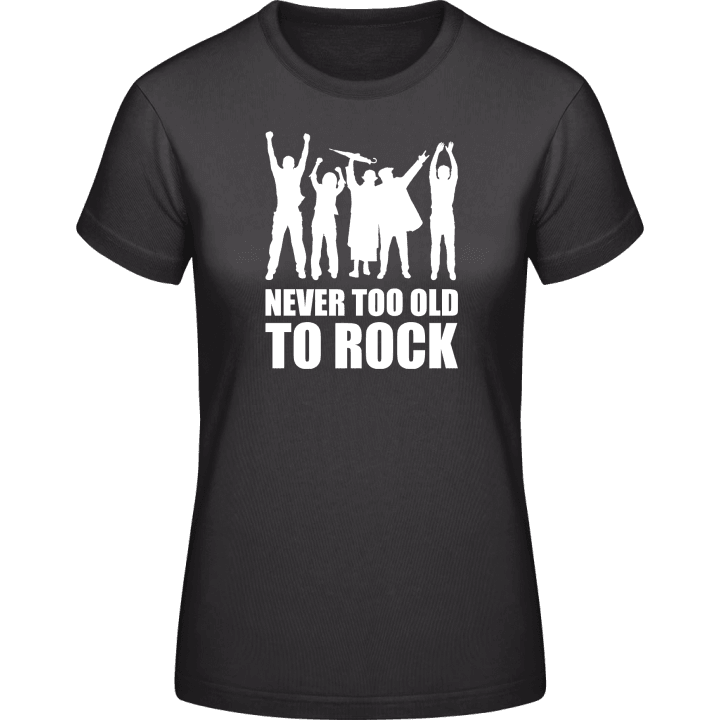 Never Too Old To Rock T-shirt för kvinnor contain pic