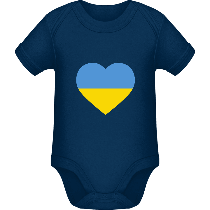Ukraine Heart Flag Baby Romper contain pic