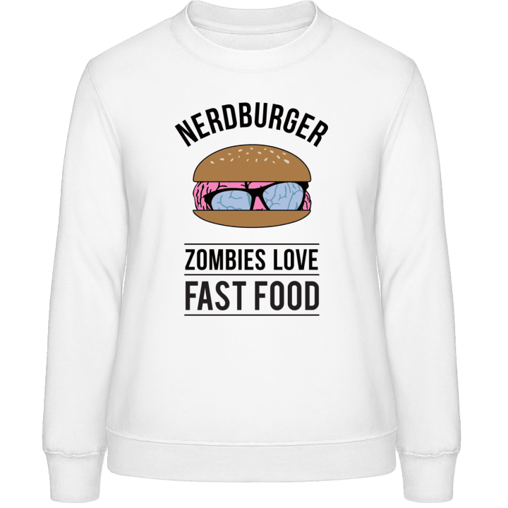 Nerdburger Zombies love Fast Food Sweatshirt til kvinder 0 image