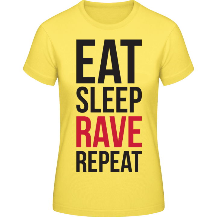 Eat Sleep Rave Repeat T-skjorte for kvinner contain pic