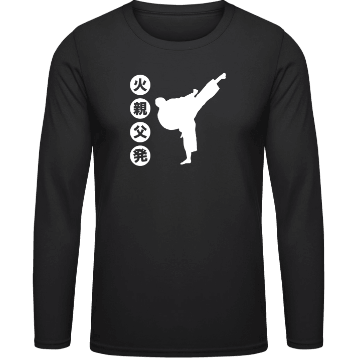 Karate High Kick Shirt met lange mouwen contain pic