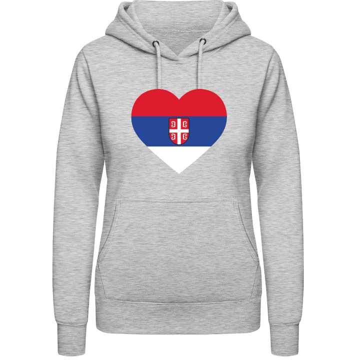 Serbia Heart Flag Hoodie för kvinnor contain pic