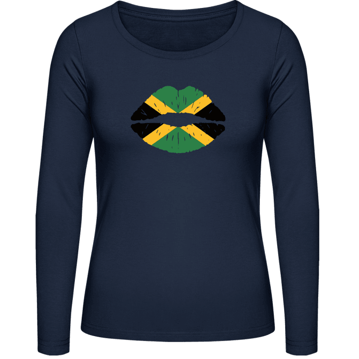 Jamaican Kiss Flag T-shirt à manches longues pour femmes 0 image