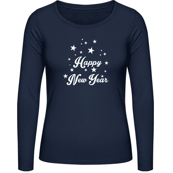 Happy New Year With Stars Vrouwen Lange Mouw Shirt 0 image