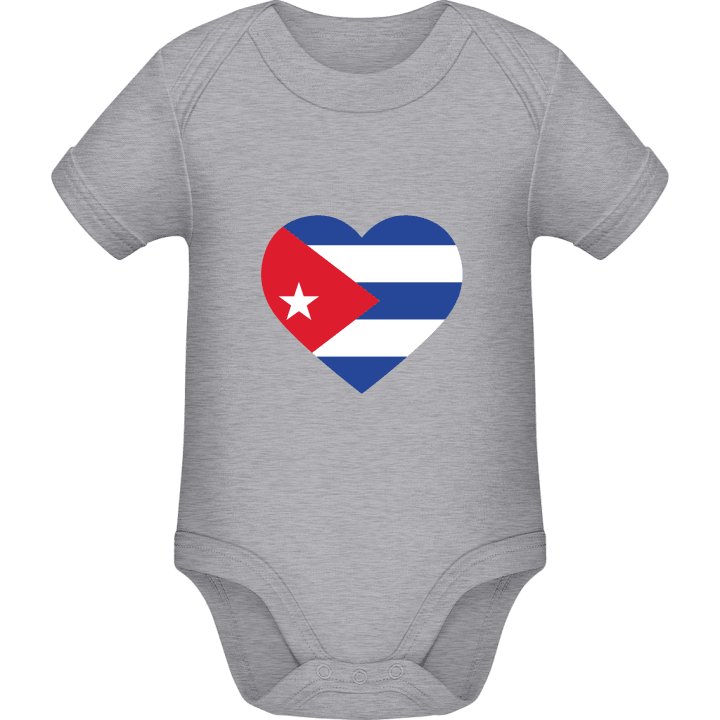 Cuba Heart Flag Baby Romper contain pic